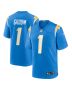 Men’s Los Angeles Chargers Number 1 Groom Powder Blue Game Jersey