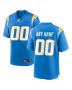 Men’s Los Angeles Chargers Powder Blue Custom Game Jersey
