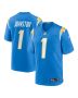 Men’s Los Angeles Chargers Quentin Johnston Powder Blue Game Player Jersey