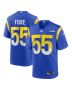 Men’s Los Angeles Rams Braden Fiske Royal Team Game Jersey