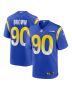 Men’s Los Angeles Rams Earnest Brown IV Royal Team Game Jersey