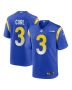 Men’s Los Angeles Rams Kamren Curl Royal Game Jersey