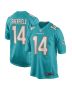 Men’s Miami Dolphins Trent Sherfield Aqua Game Player Jersey