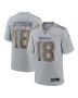 Men’s Minnesota Vikings Justin Jefferson Gray Atmosphere Fashion Game Jersey