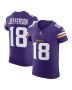Men’s Minnesota Vikings Justin Jefferson Purple Vapor F.U.S.E. Elite Jersey