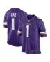 Men’s Minnesota Vikings Number 1 Dad Purple Game Jersey