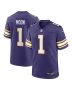 Men’s Minnesota Vikings Warren Moon Purple Classic Retired Player Game Jersey