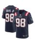 Men’s New England Patriots Carl Davis Jr. Navy Game Player Jersey