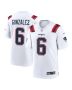 Men’s New England Patriots Christian Gonzalez White Game Jersey