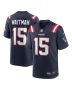 Men’s New England Patriots Corliss Waitman Navy Game Jersey
