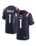 Men’s New England Patriots DeVante Parker Navy Game Jersey