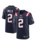 Men’s New England Patriots Jalen Mills Navy Game Player Jersey