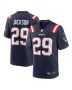 Men’s New England Patriots JC Jackson Navy Game Jersey