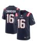 Men’s New England Patriots Malik Cunningham Navy Team Game Jersey
