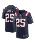 Men’s New England Patriots Marcus Jones Navy Game Player Jersey