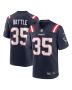 Men’s New England Patriots Miles Battle Navy Game Jersey