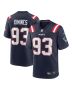 Men’s New England Patriots Oshane Ximines Navy Game Jersey