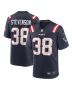 Men’s New England Patriots Rhamondre Stevenson Navy Game Jersey
