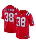 Men’s New England Patriots Rhamondre Stevenson Red Alternate Game Player Jersey