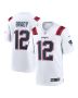 Men’s New England Patriots Tom Brady White Retired Game Jersey