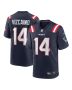 Men’s New England Patriots Tristan Vizcaino Navy Home Game Player Jersey
