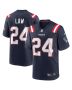 Men’s New England Patriots Ty Law Navy Game Retired Player Jersey