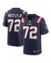Men’s New England Patriots Tyrone Wheatley Navy Team Game Jersey