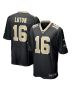 Men’s New Orleans Saints Jake Luton Black Game Player Jersey