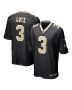 Men’s New Orleans Saints Wil Lutz Black Game Jersey