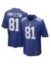 Men’s New York Giants Kalil Pimpleton Royal Game Player Jersey