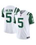 Men’s New York Jets Garrett Wilson White Classic Alternate Vapor F.U.S.E. Limited Jersey