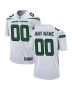 Men’s New York Jets White Custom Game Jersey