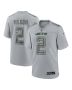 Men’s New York Jets Zach Wilson Gray Atmosphere Fashion Game Jersey