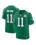 Men’s Philadelphia Eagles A.J. Brown Kelly Green Super Bowl LIX 2nd Alternate Game Jersey