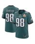Men’s Philadelphia Eagles Jalen Carter Midnight Green Super Bowl LIX Game Player Jersey