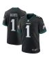 Men’s Philadelphia Eagles Jalen Hurts Black Alternate Game Jersey