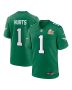 Men’s Philadelphia Eagles Jalen Hurts Kelly Green Super Bowl LIX 2nd Alternate Game Jersey