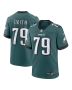 Men’s Philadelphia Eagles Lecitus Smith Midnight Green Game Jersey