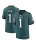 Men’s Philadelphia Eagles Midnight Green #1 Dad Game Jersey