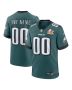 Men’s Philadelphia Eagles Midnight Green Super Bowl LIX Custom Game Jersey