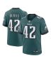 Men’s Philadelphia Eagles Oren Burks Midnight Green Game Jersey