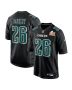 Men’s Philadelphia Eagles Saquon Barkley Carbon Black Super Bowl LIX Fashion Game Player Jersey