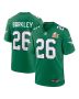 Men’s Philadelphia Eagles Saquon Barkley Kelly Green Super Bowl LIX 2nd Alternate Game Jersey