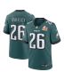 Men’s Philadelphia Eagles Saquon Barkley Midnight Green Super Bowl LIX Game Player Jersey