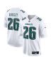 Men’s Philadelphia Eagles Saquon Barkley Tundra White Fashion Game Jersey