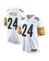 Men’s Pittsburgh Steelers Joey Porter Jr. White Away Game Jersey