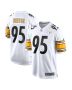Men’s Pittsburgh Steelers Keeanu Benton White Game Jersey