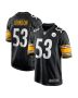 Men’s Pittsburgh Steelers Kyron Johnson Black Game Jersey