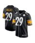 Men’s Pittsburgh Steelers Levi Wallace Black Game Player Jersey