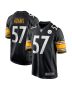 Men’s Pittsburgh Steelers Montravius Adams Black Game Player Jersey